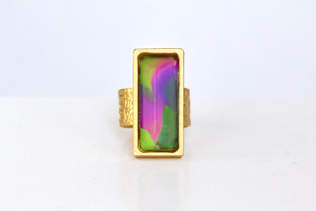 Gold Bar Statement Ring