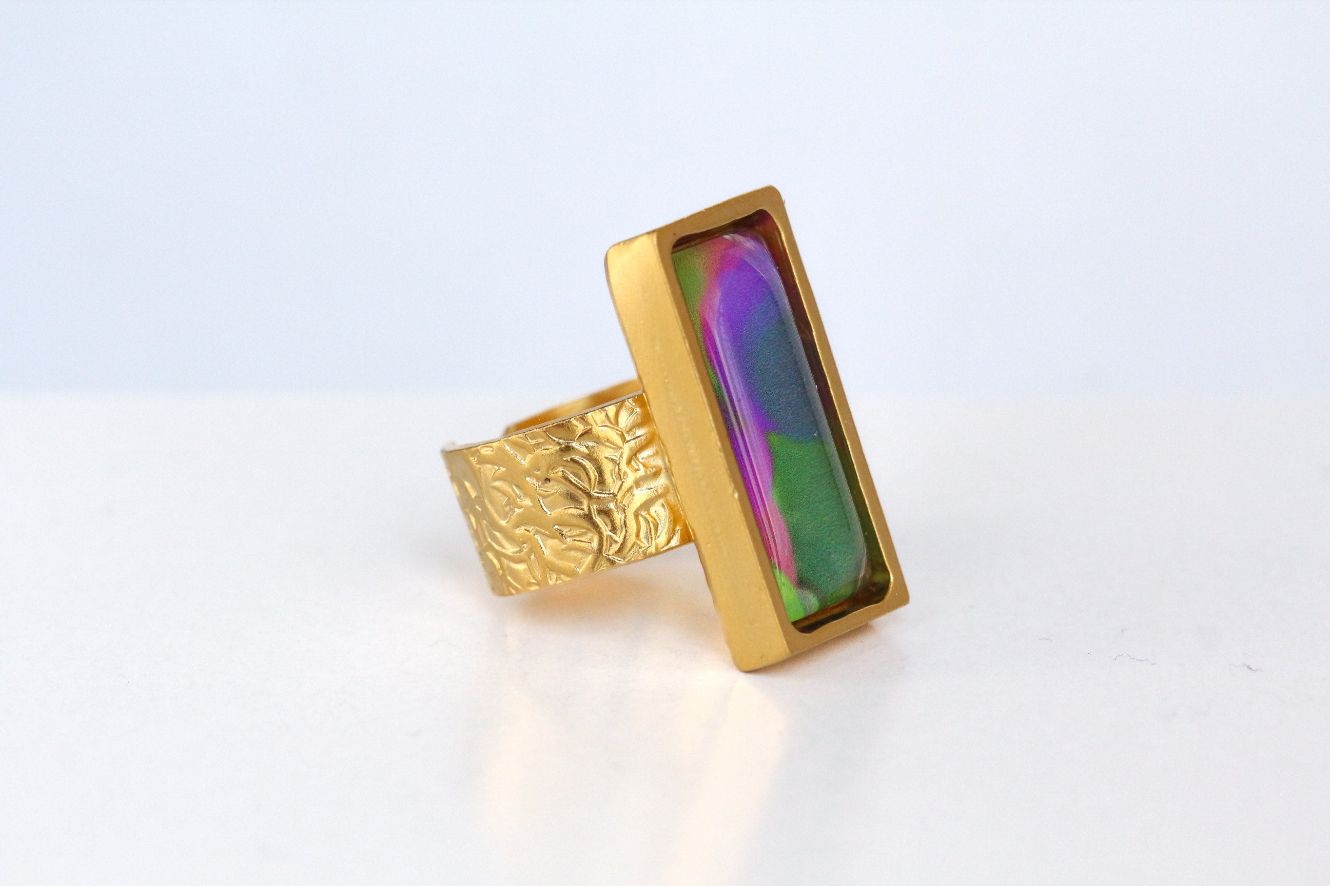 Gold Bar Statement Ring