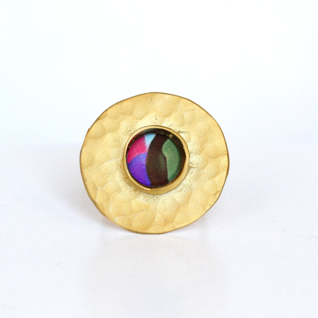 Gold Plate Statement Ring