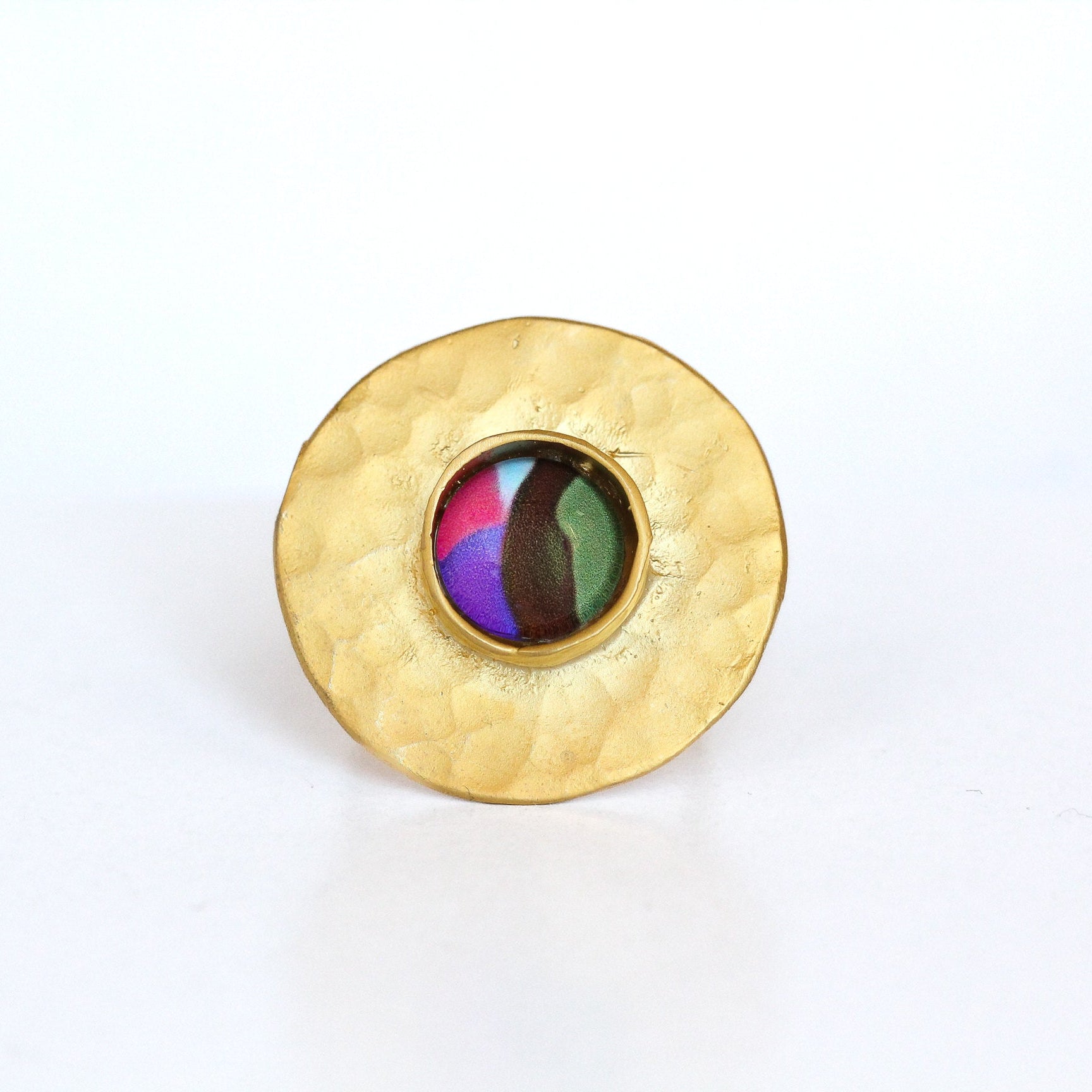 Gold Plate Statement Ring