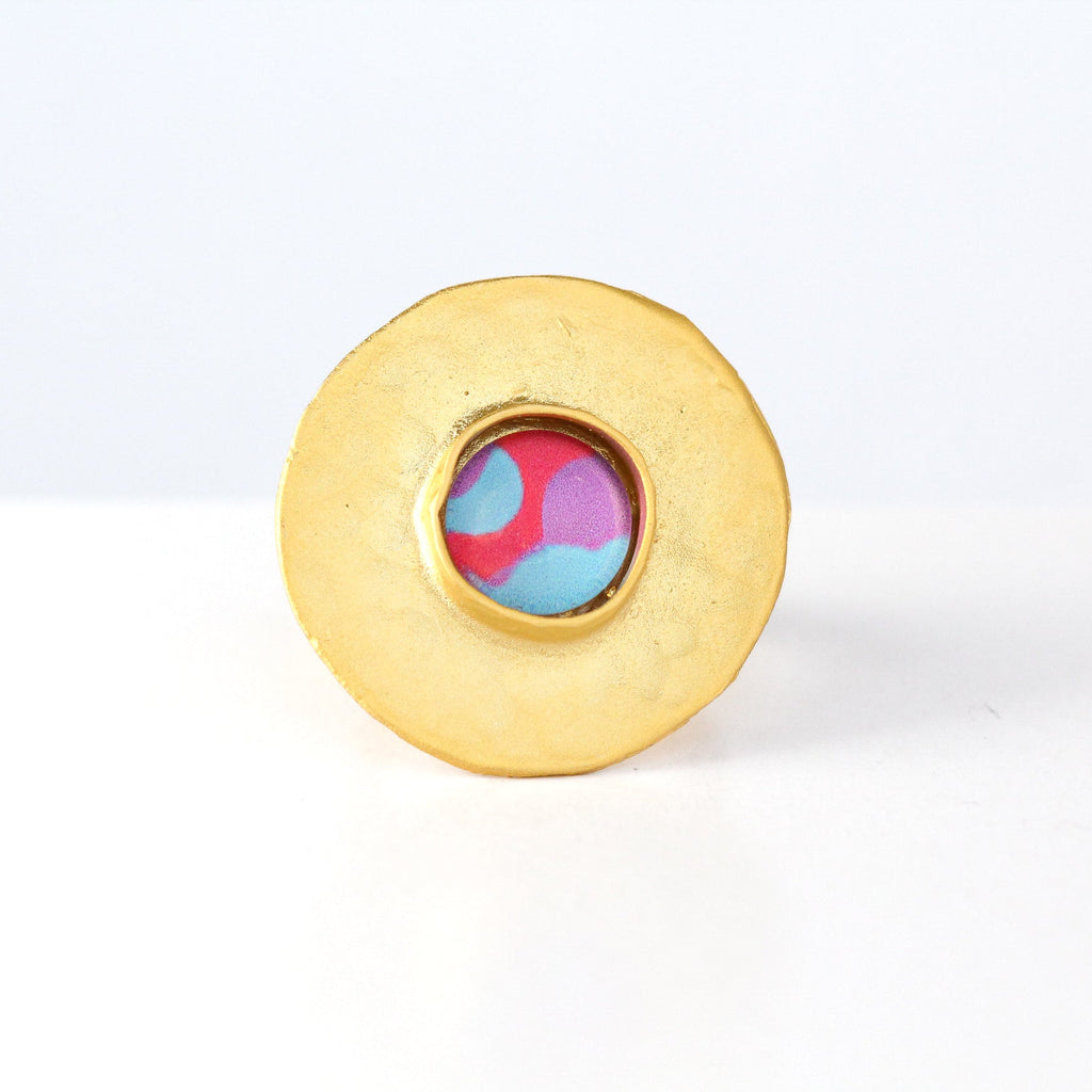 Gold Plate Statement Ring