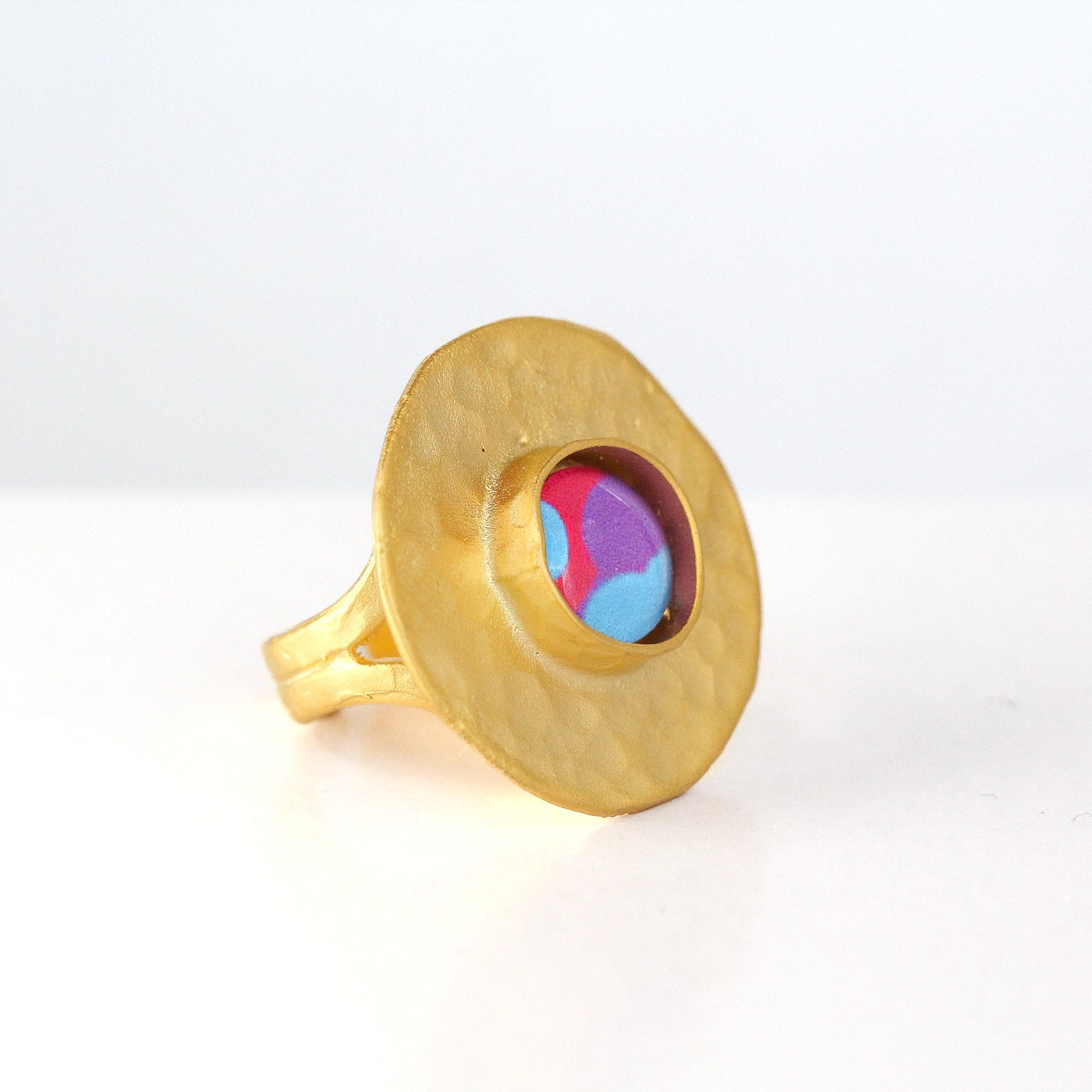 Gold Plate Statement Ring