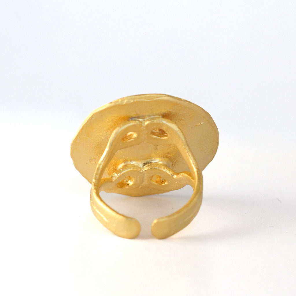 Gold Plate Statement Ring