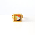 Gold Square Statement Ring