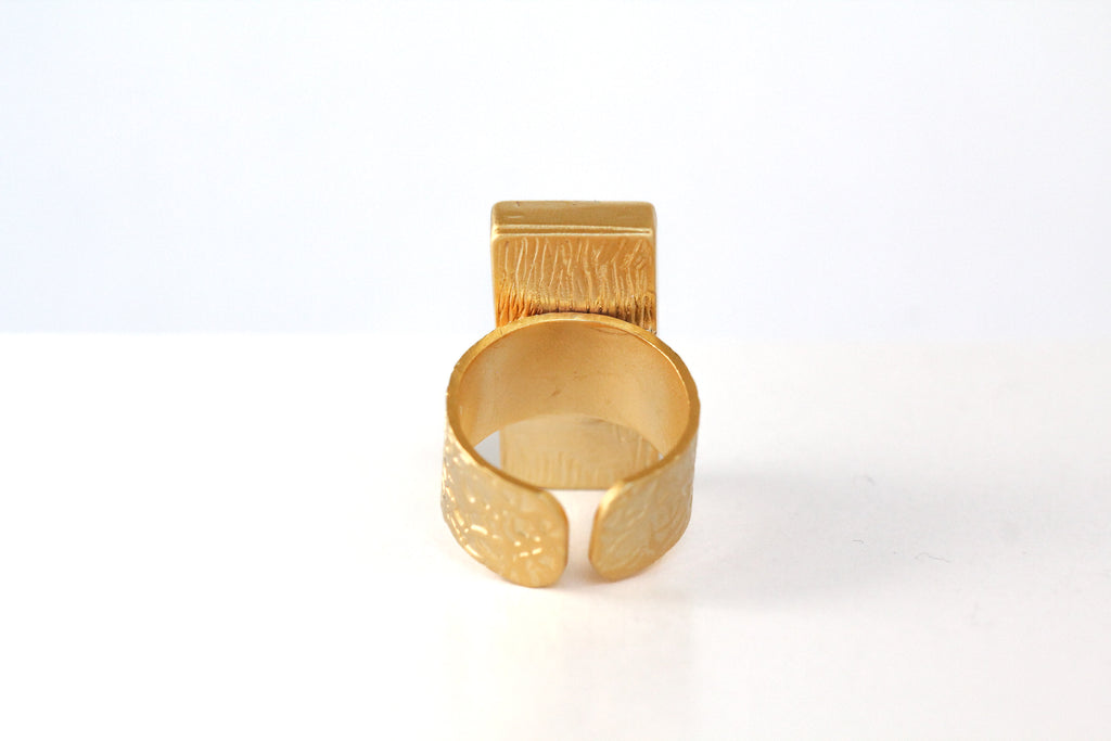 Gold Bar Statement Ring