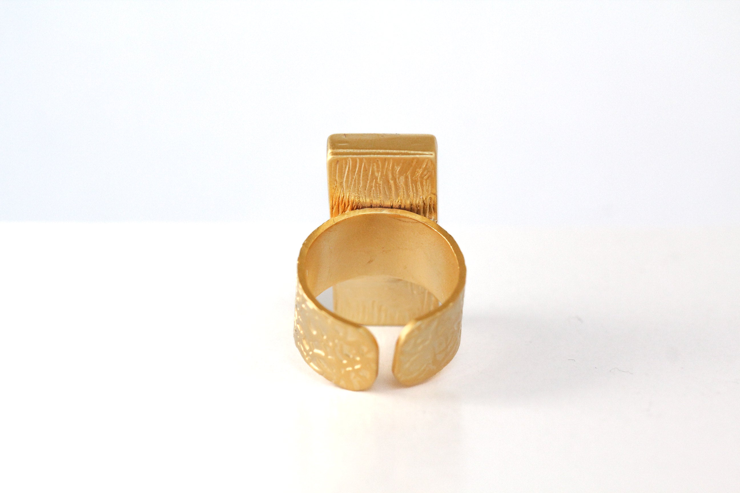 Gold Bar Statement Ring