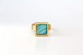 Gold Square Statement Ring
