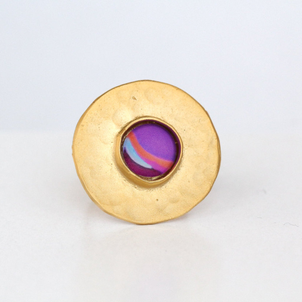 Gold Plate Statement Ring