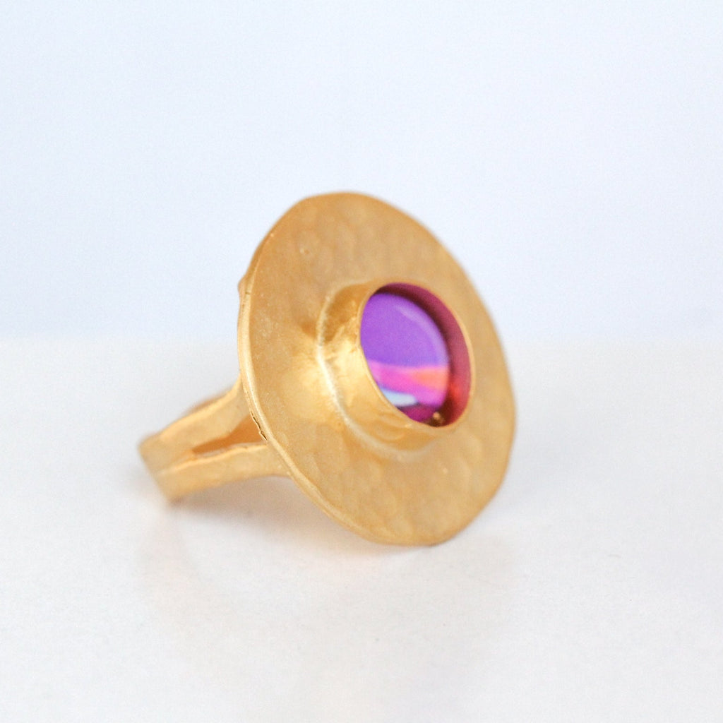 Gold Plate Statement Ring