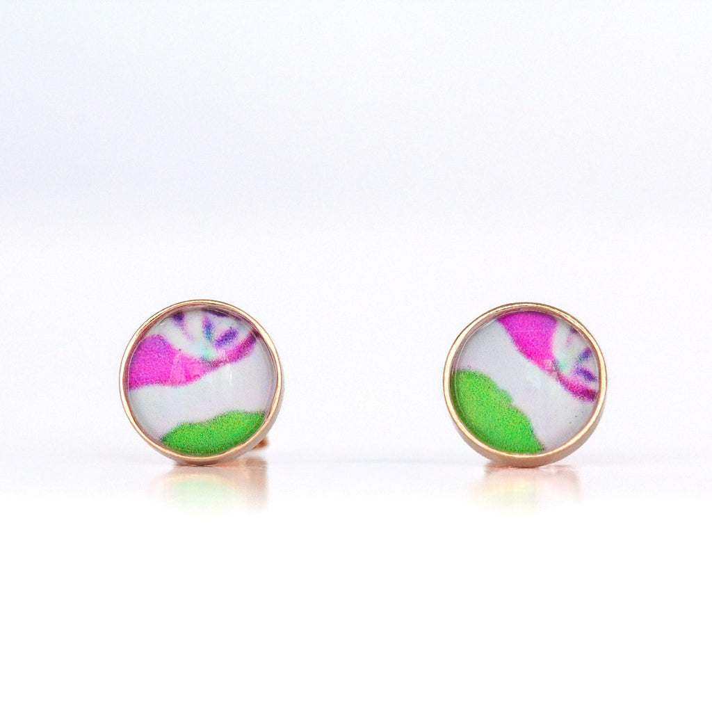 Round Stud Earrings