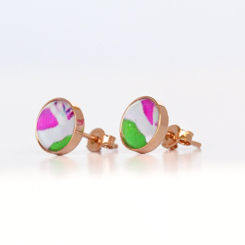 Round Stud Earrings
