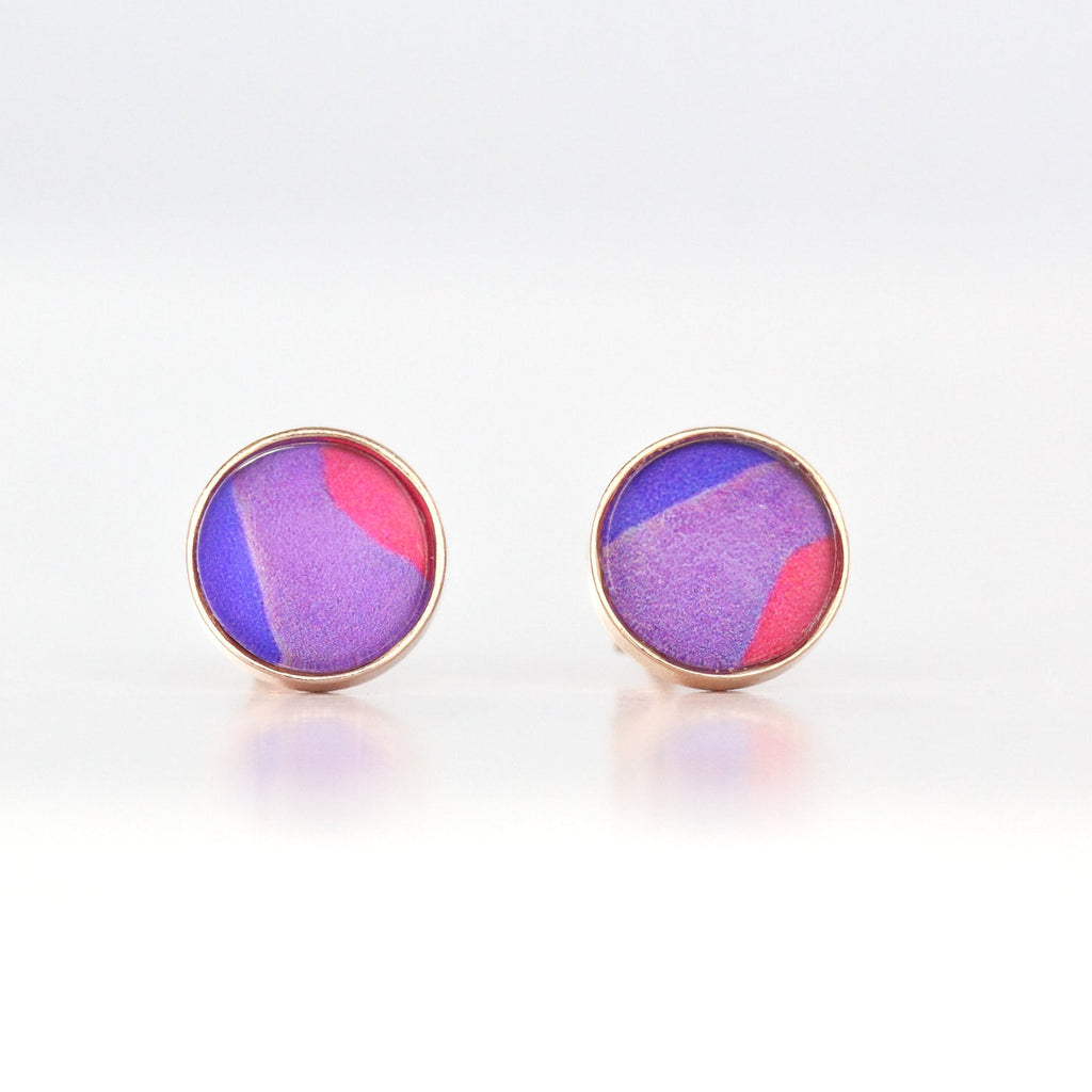 Round Stud Earrings