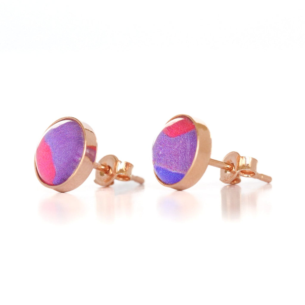 Round Stud Earrings