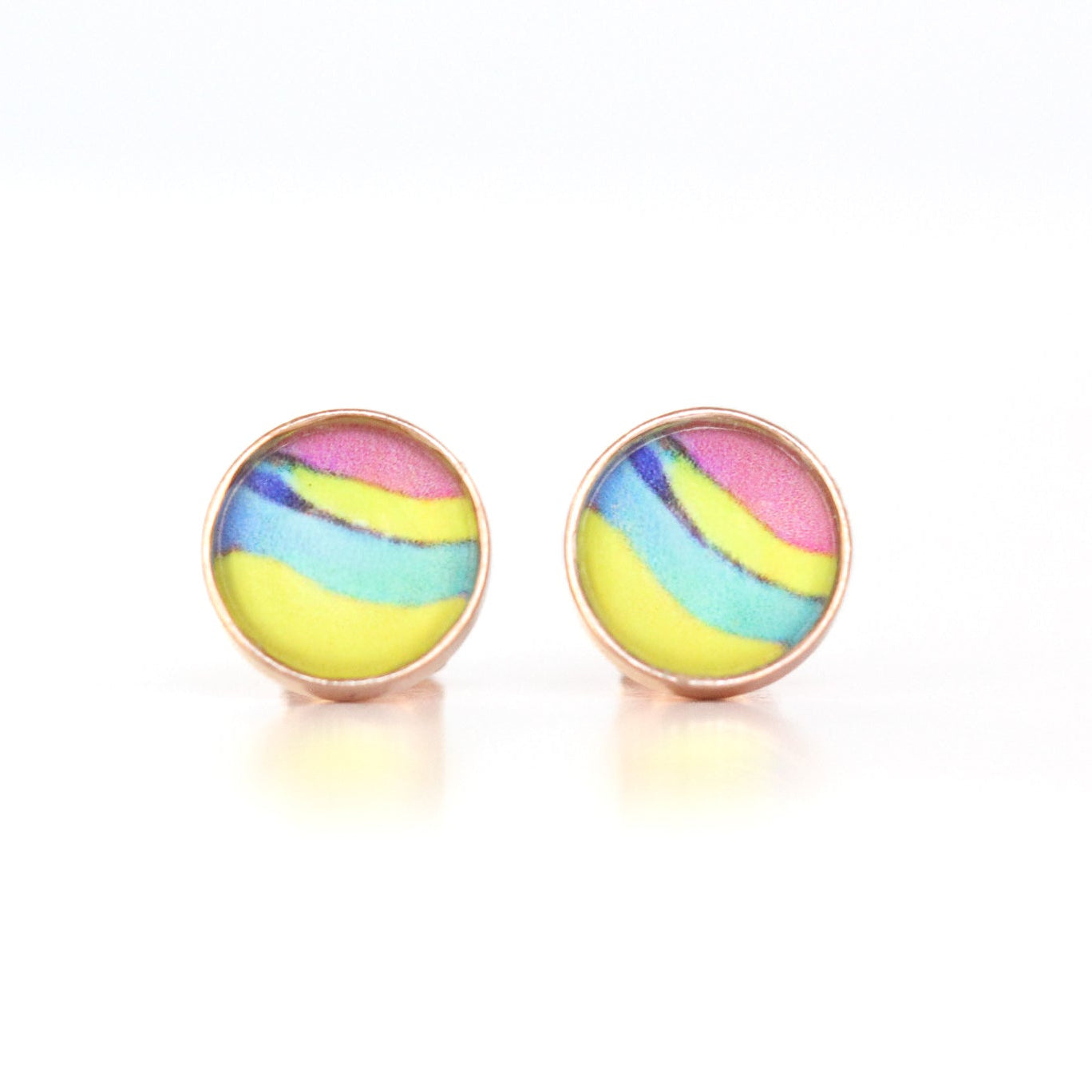 Round Stud Earrings
