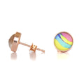 Round Stud Earrings