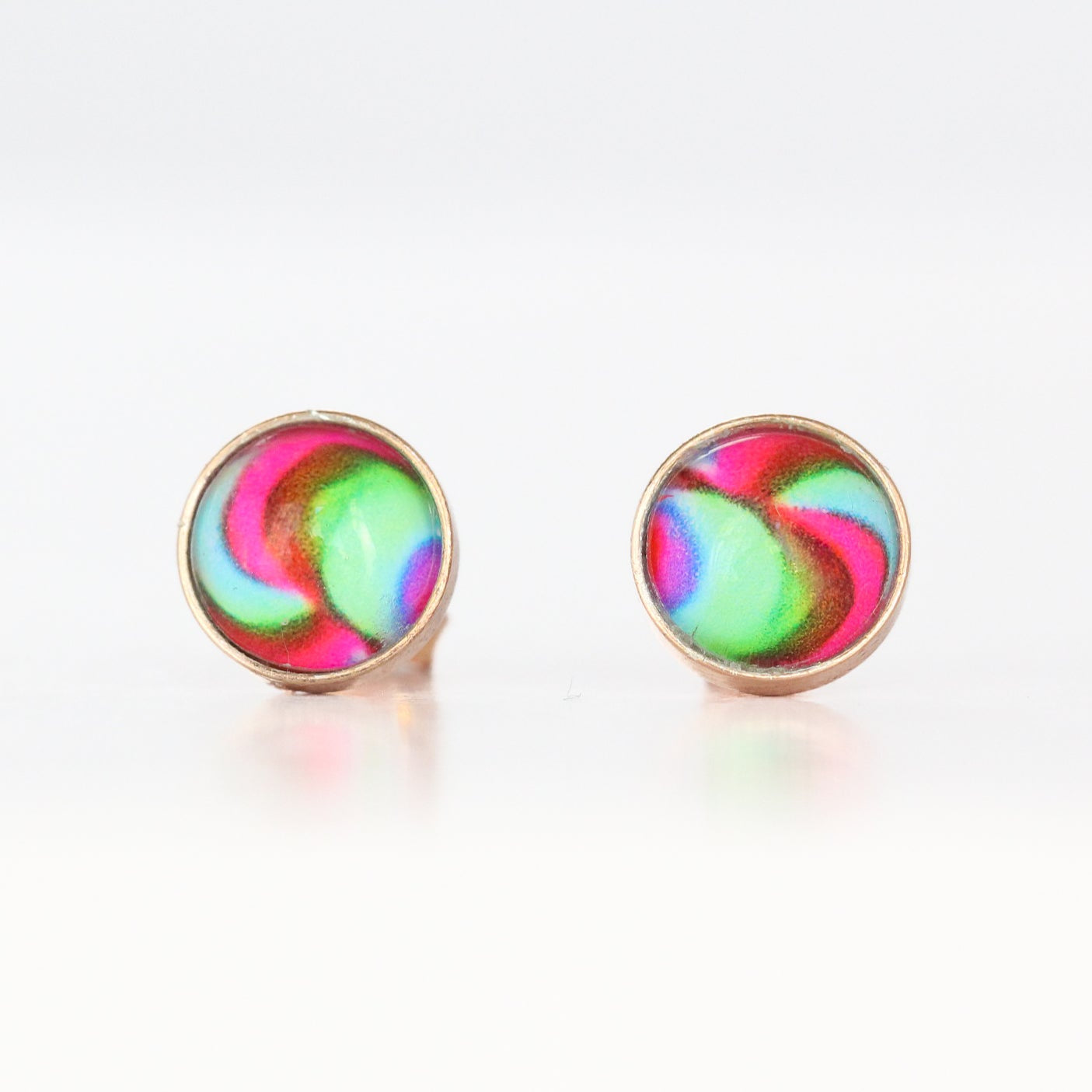 Round Stud Earrings