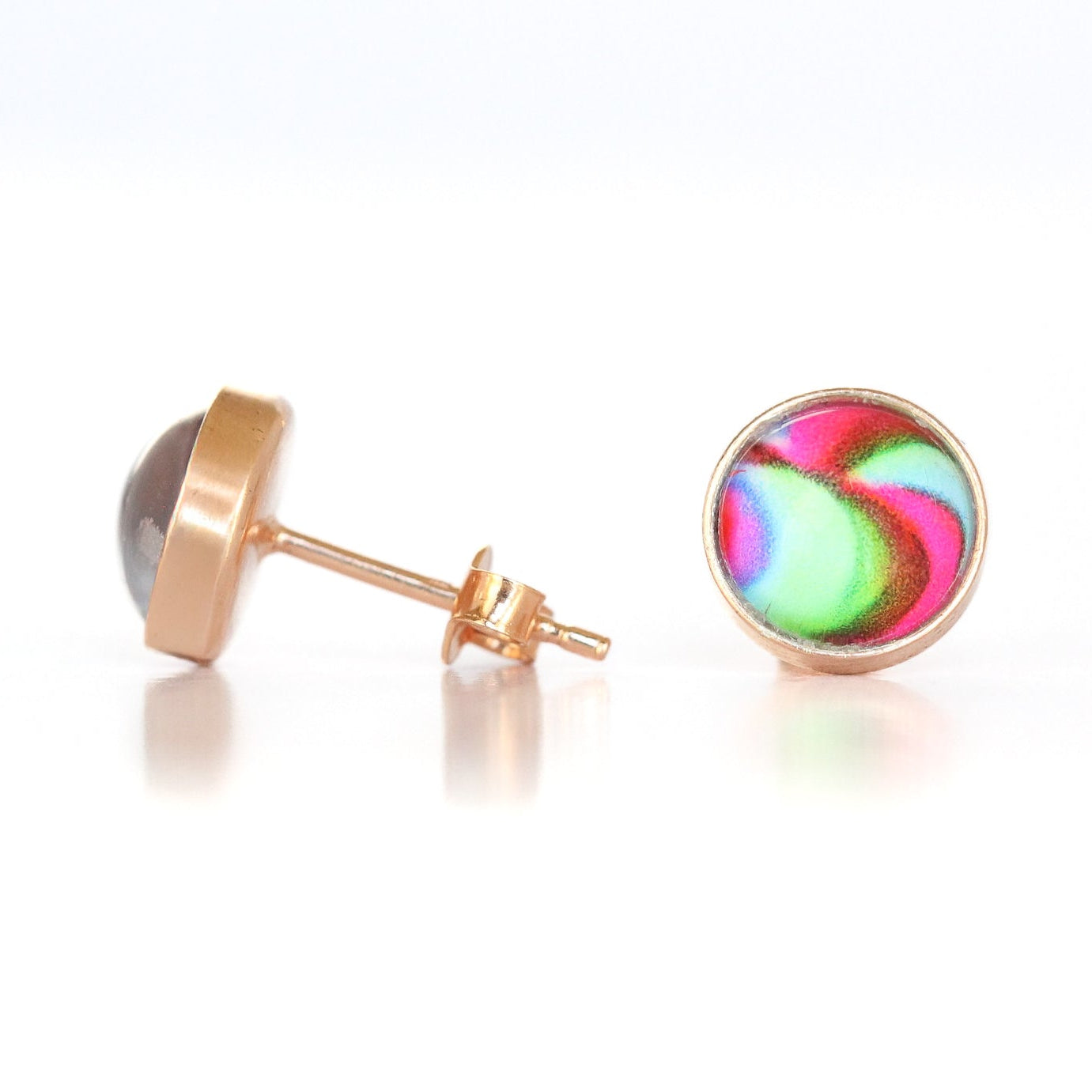 Round Stud Earrings