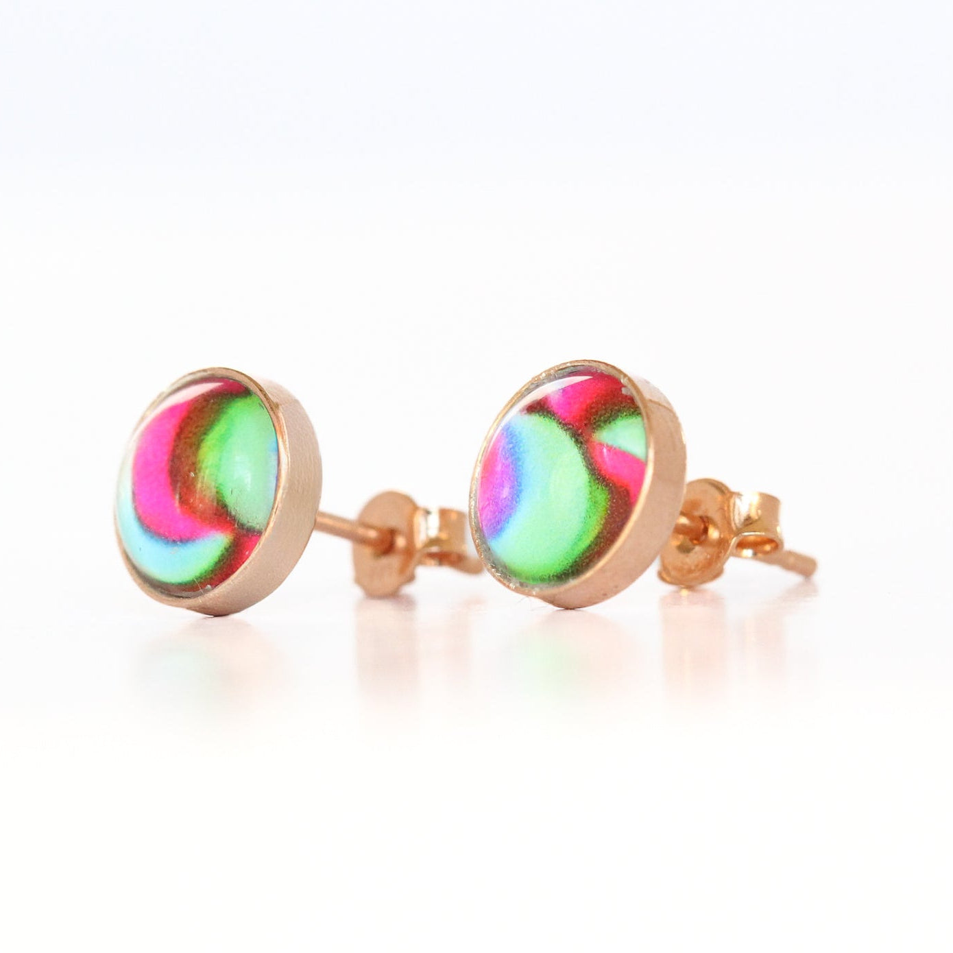 Round Stud Earrings