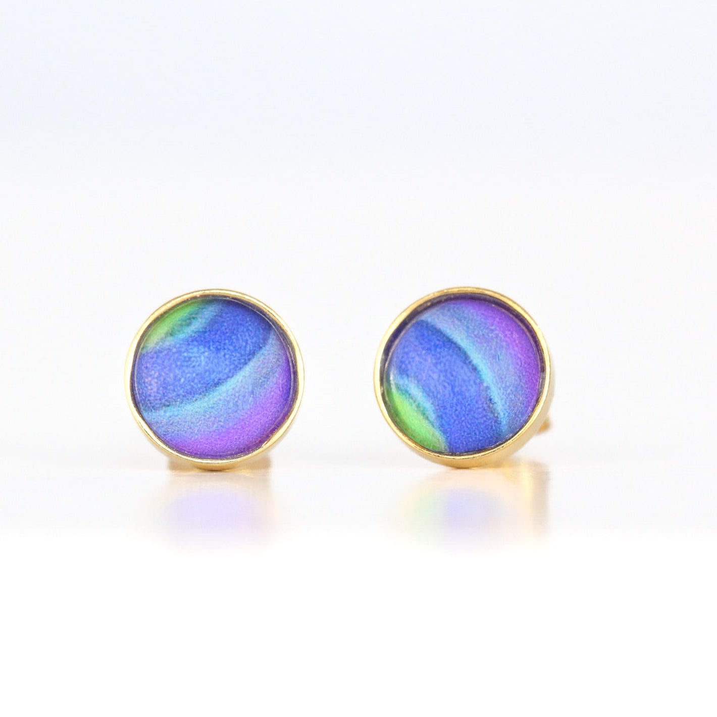 Round Stud Earrings