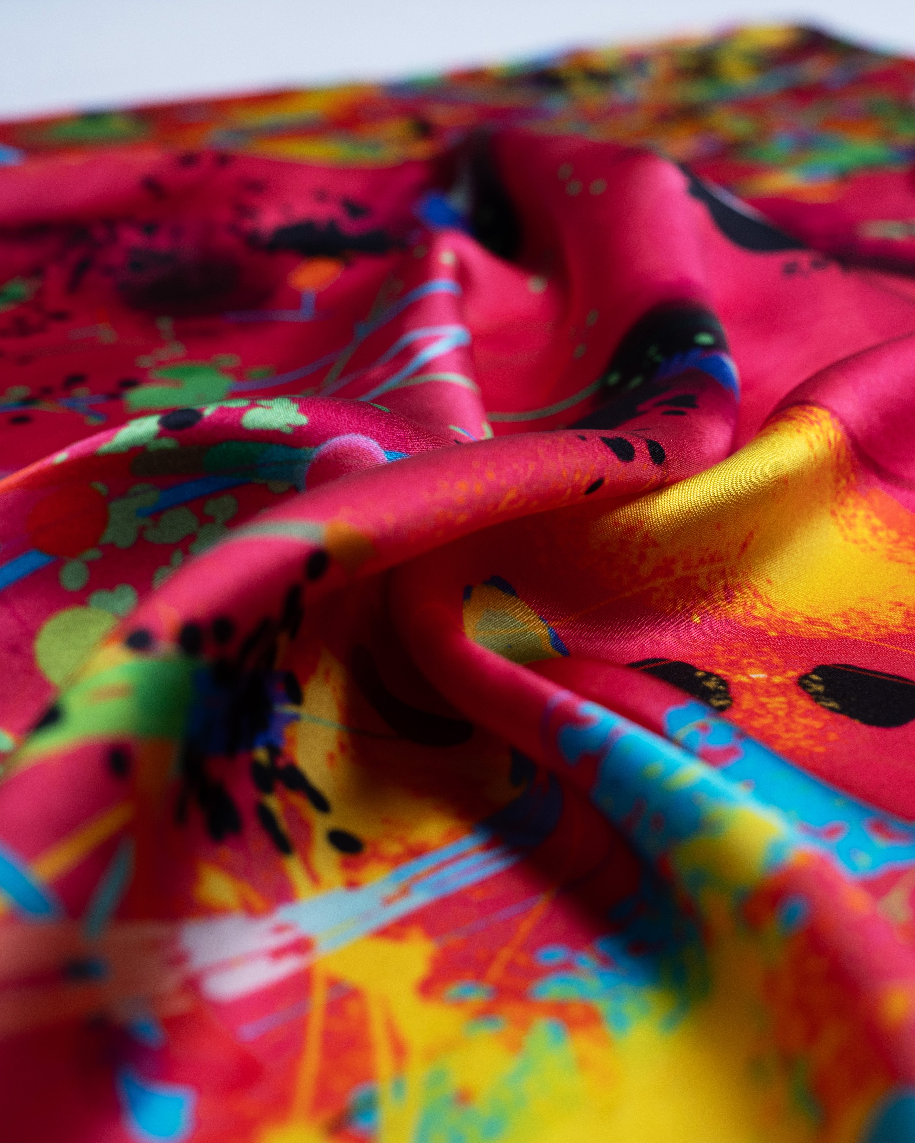 Dragon Fruit Silk Scarf 90