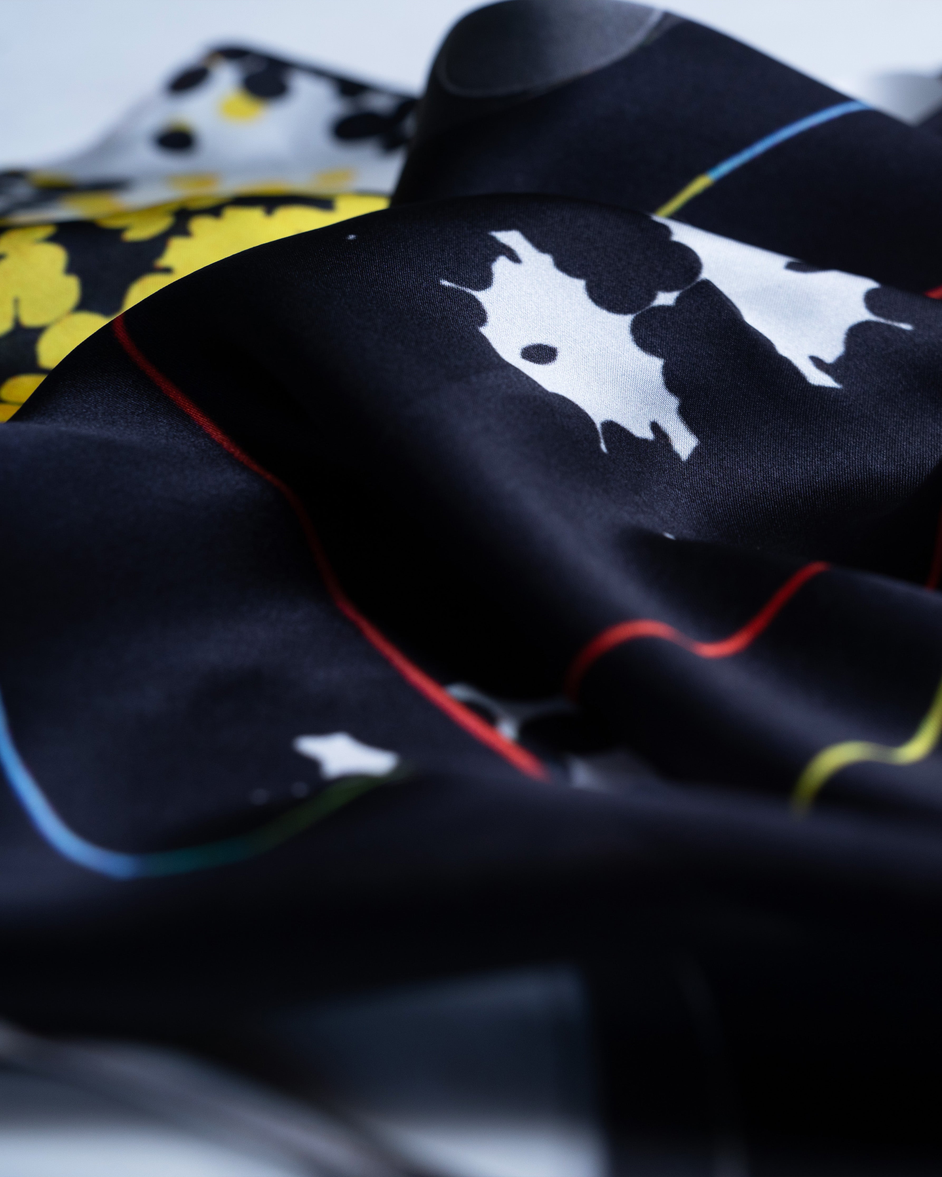 Geometric Play 1 Silk Scarf 65