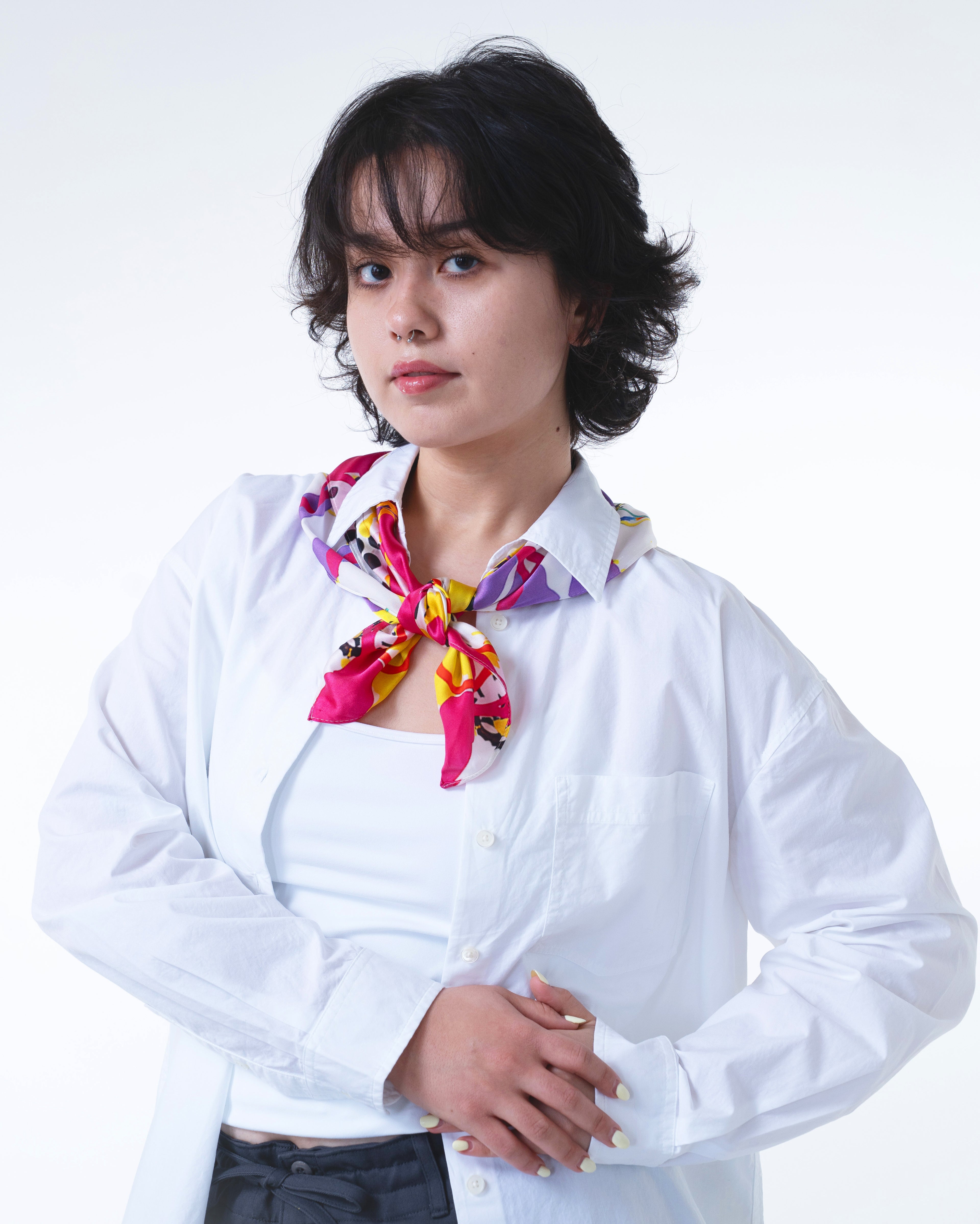 Geometric Play 3 Silk Scarf 65