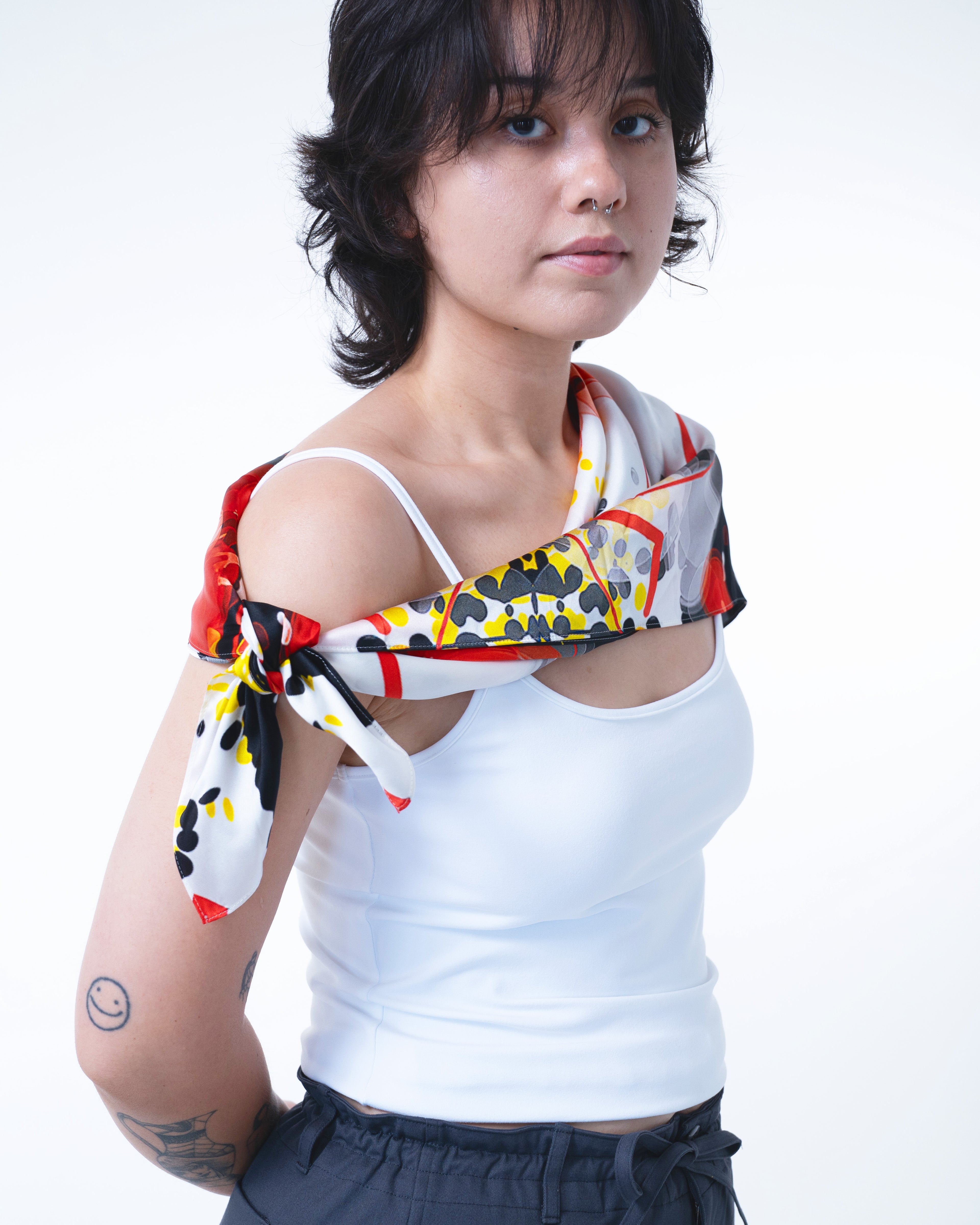 Geometric Play 2 Silk Scarf 90