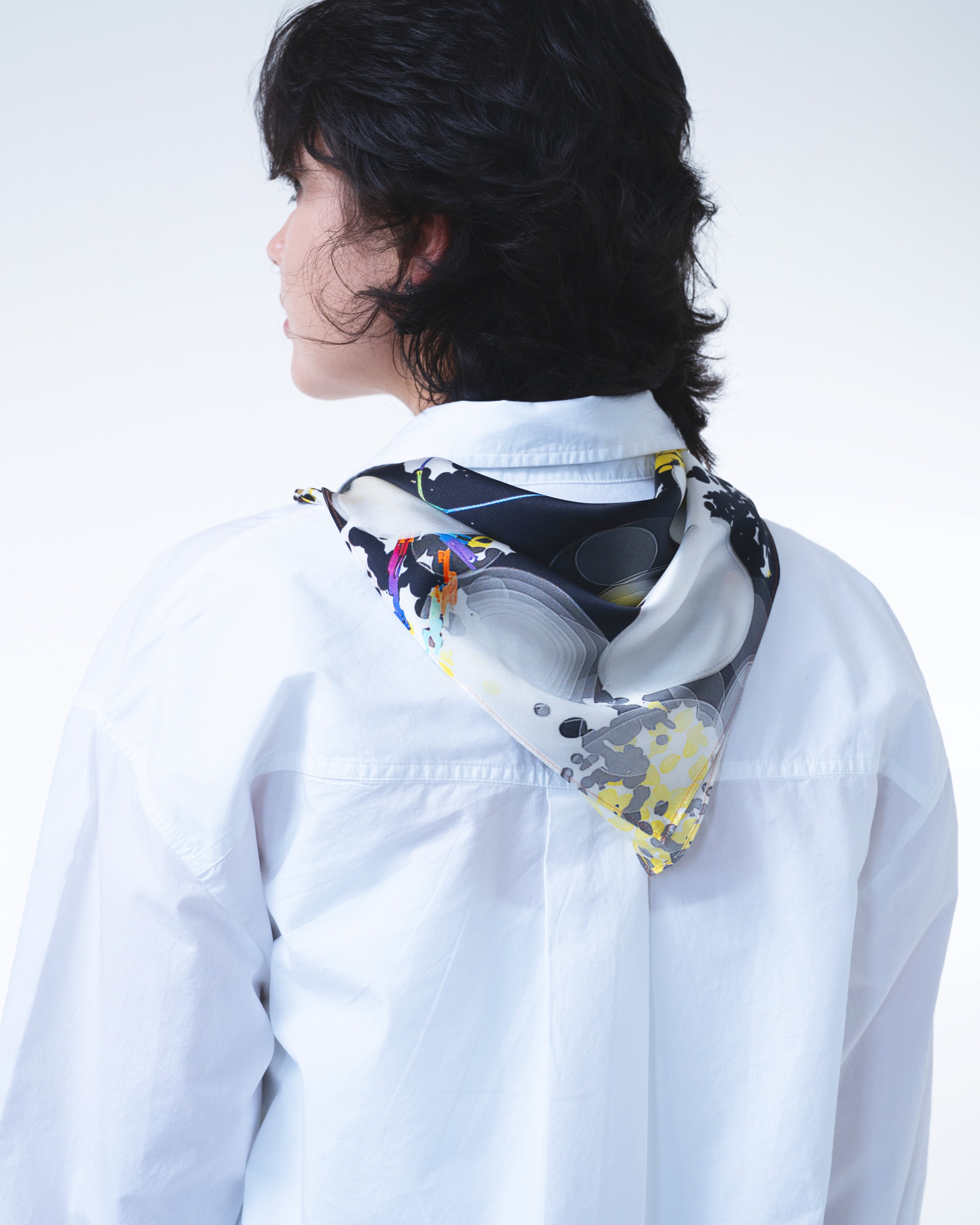 Geometric Play 1 Silk Scarf 65