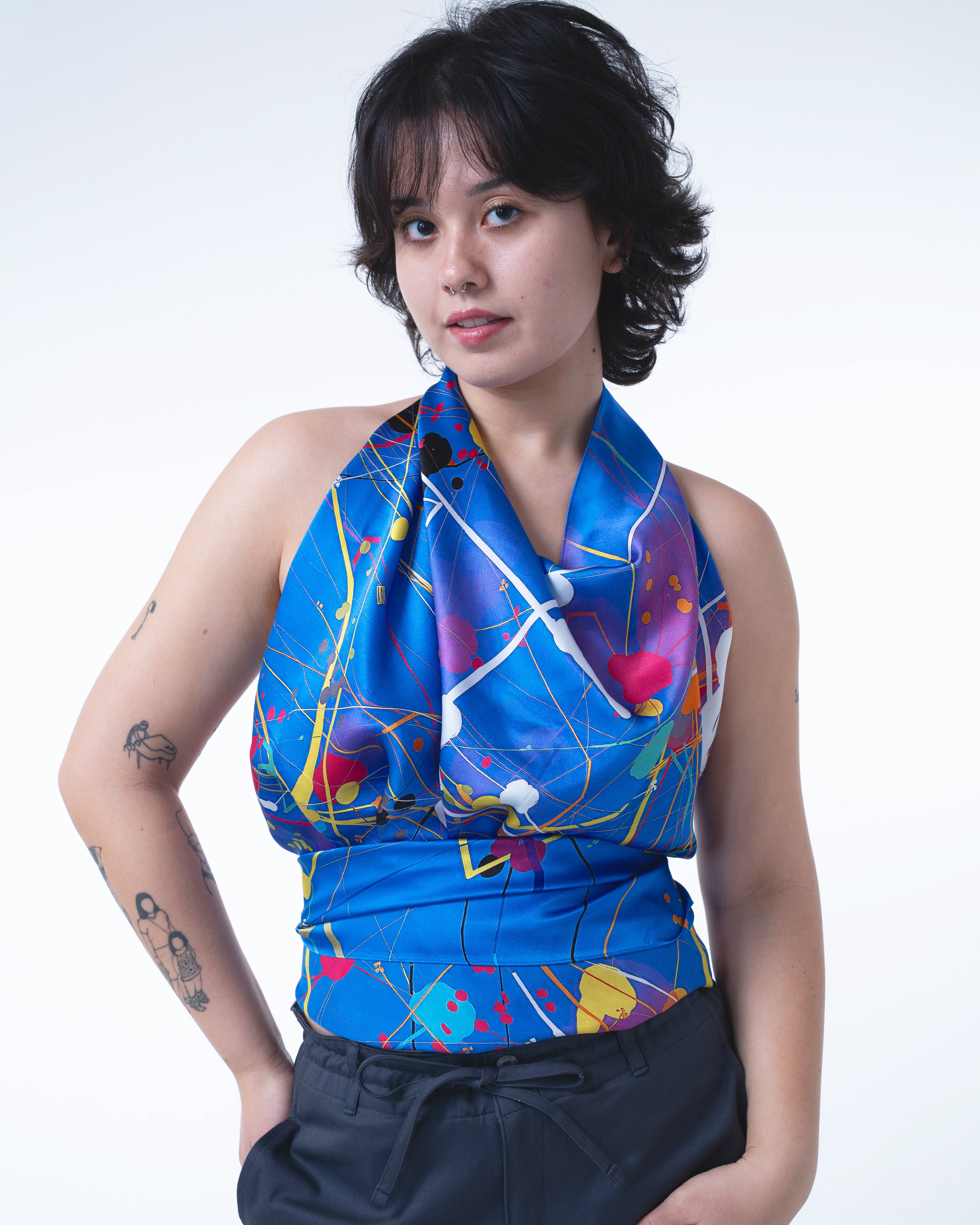 Kinetic Energy Silk Scarf 90