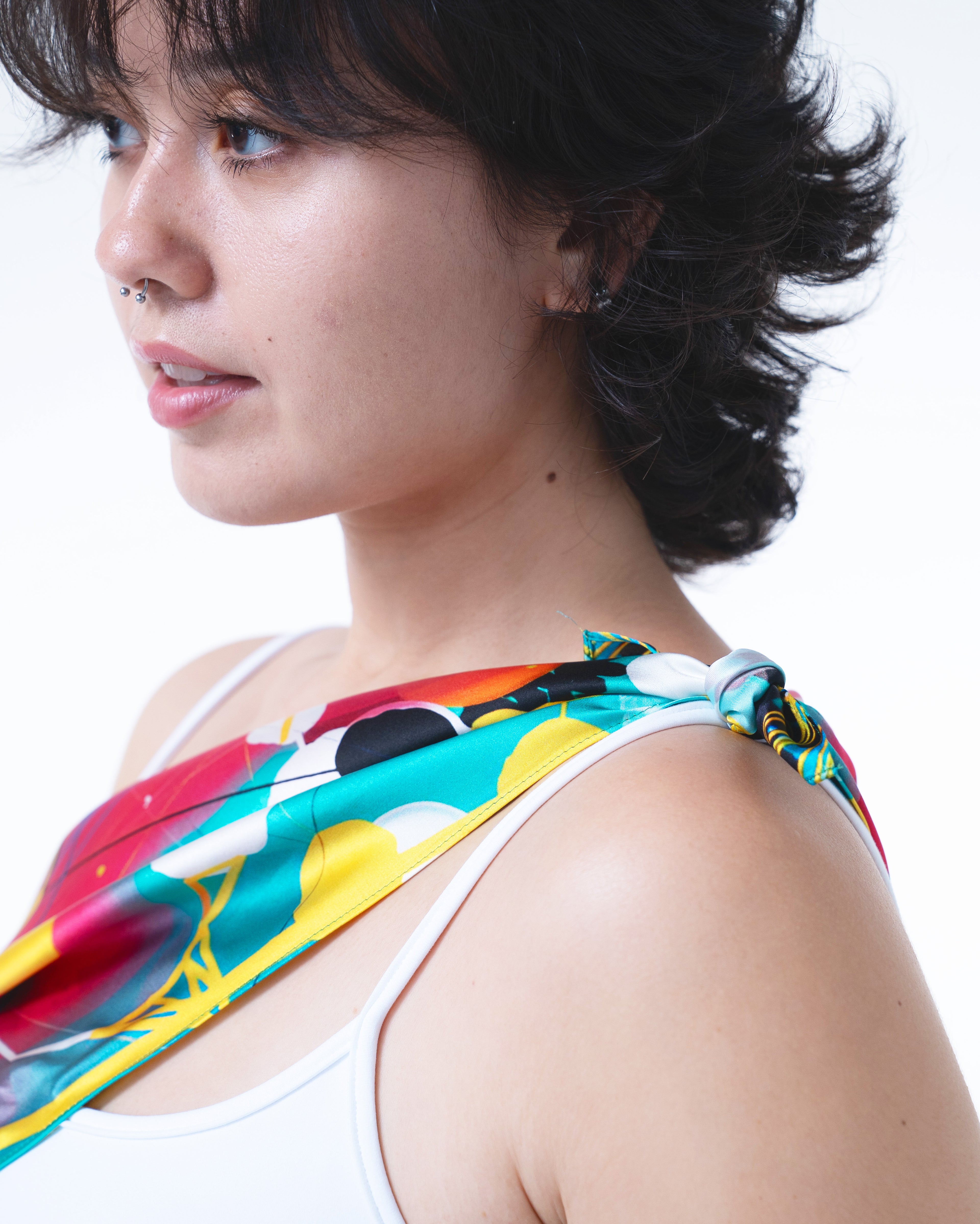 Neural Tempest Silk Scarf 90