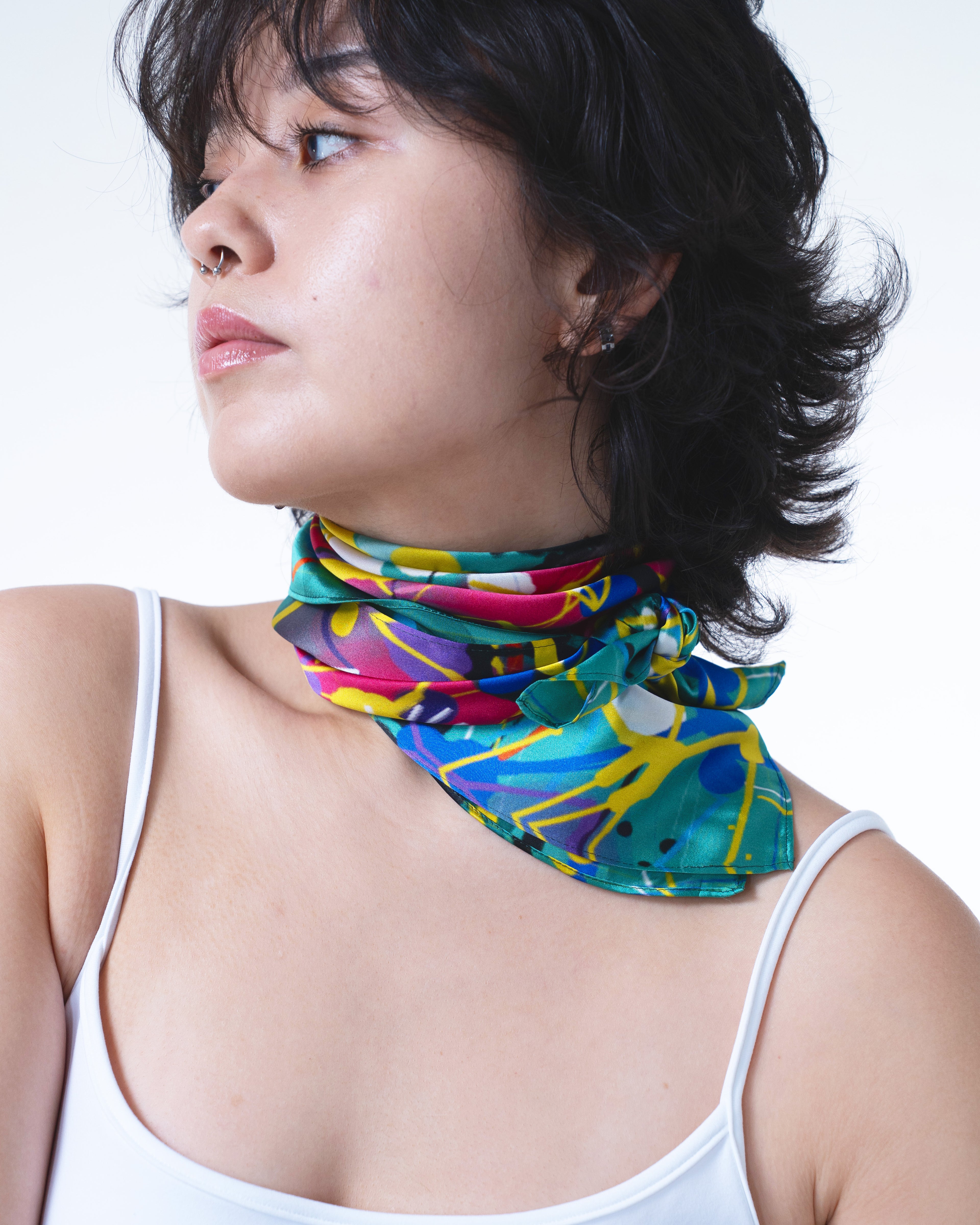 Neural Tempest Silk Scarf 90