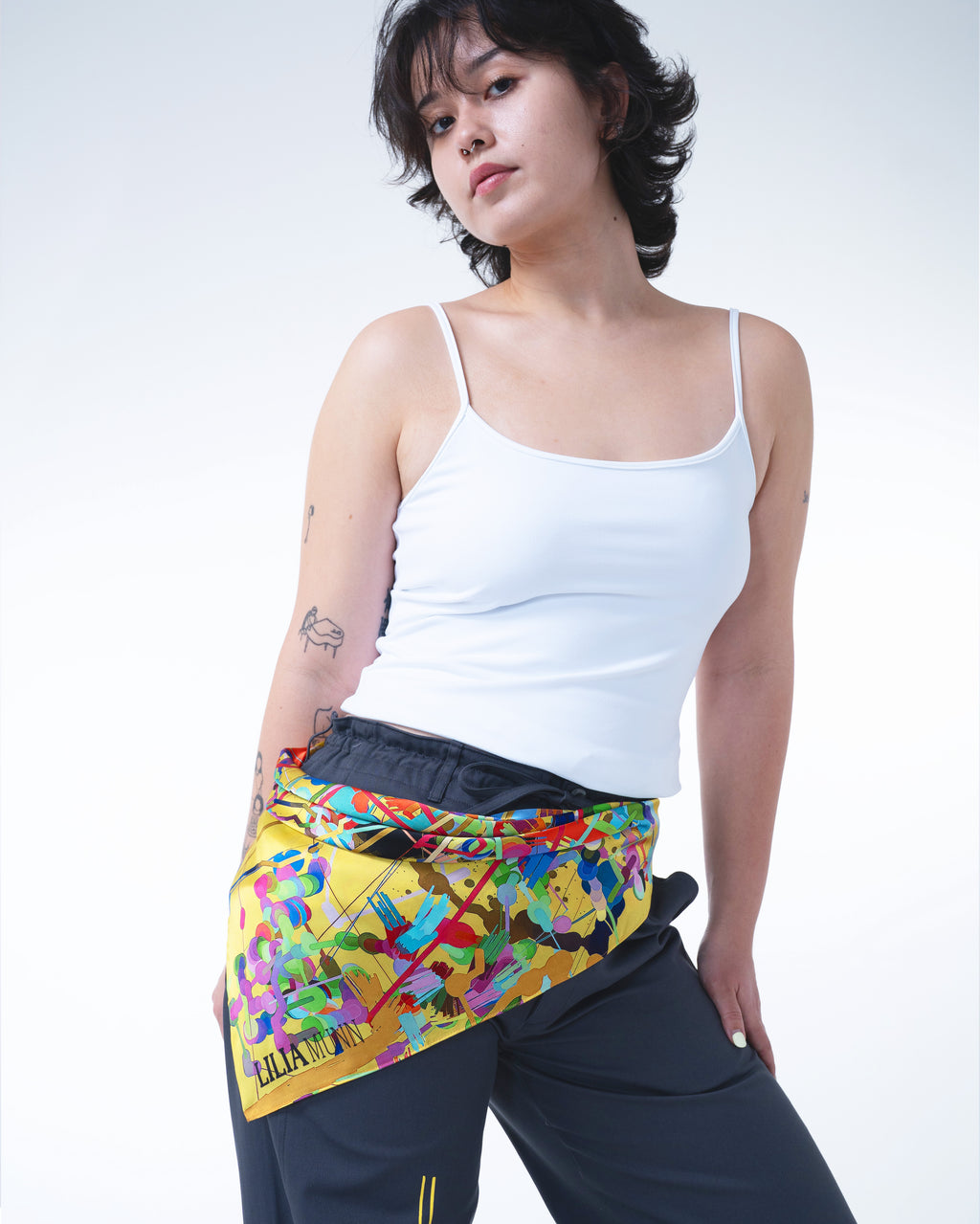 Pixel Fascination Silk Scarf 65