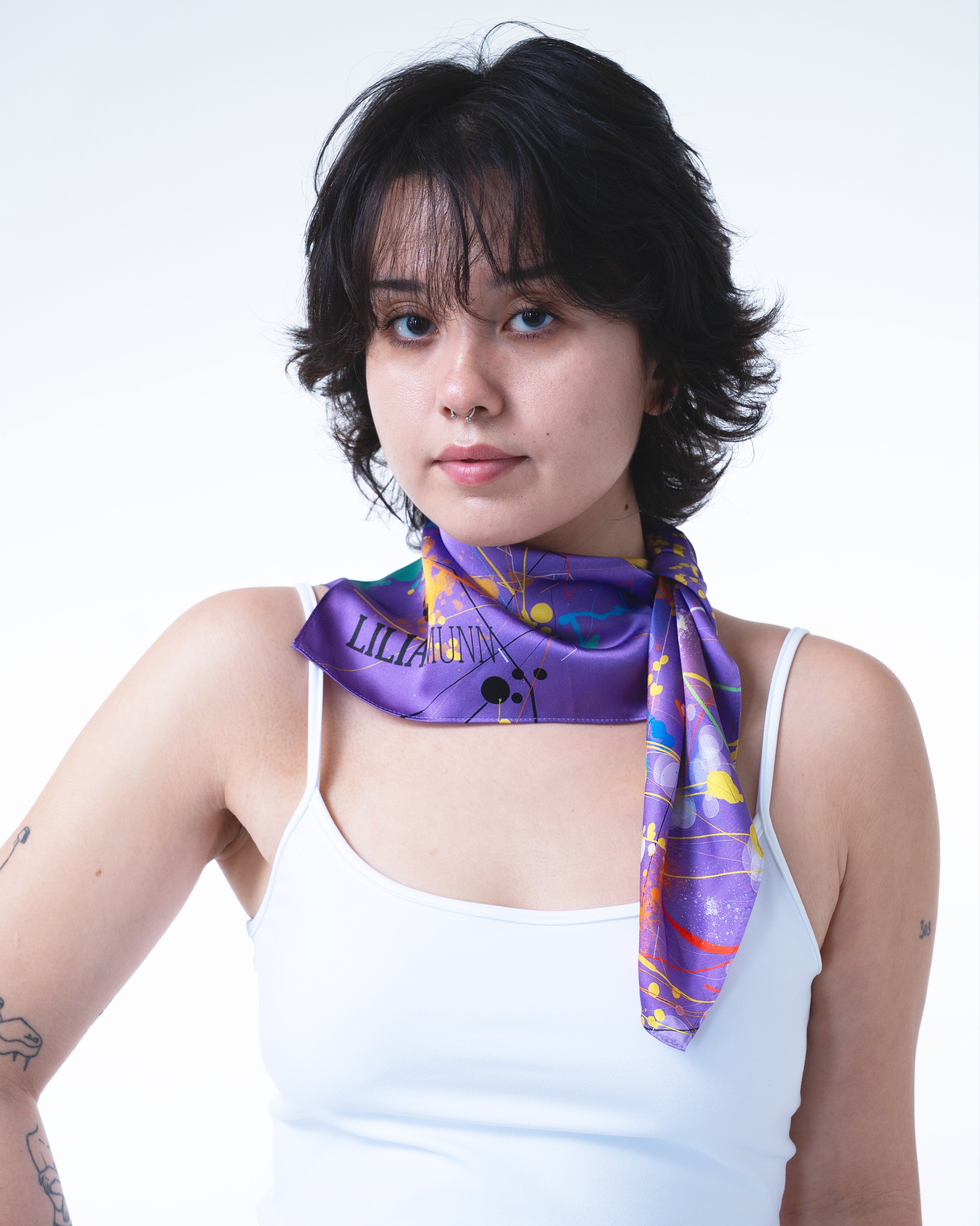 Purple Haze Silk Scarf 65