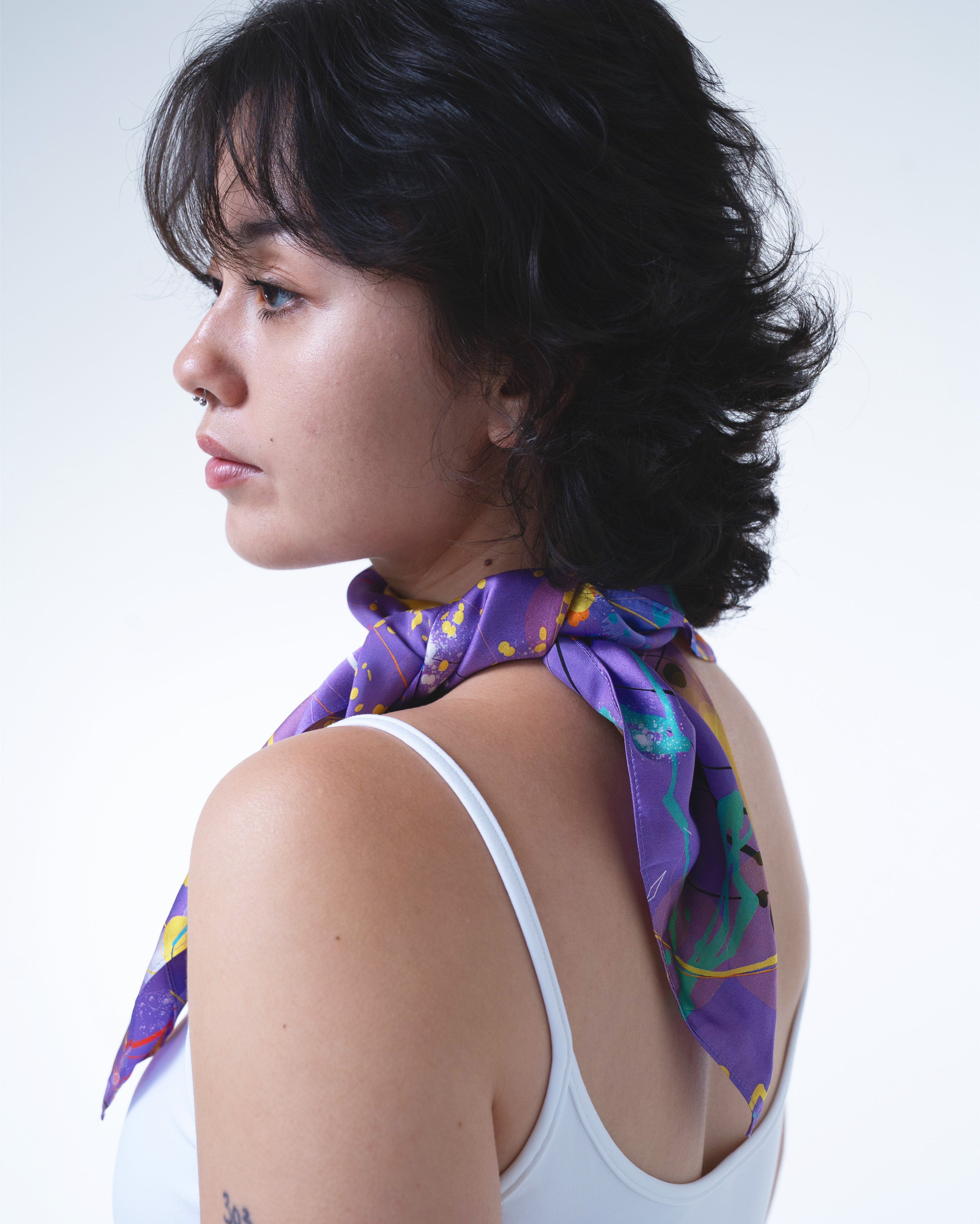 Purple Haze Silk Scarf 65