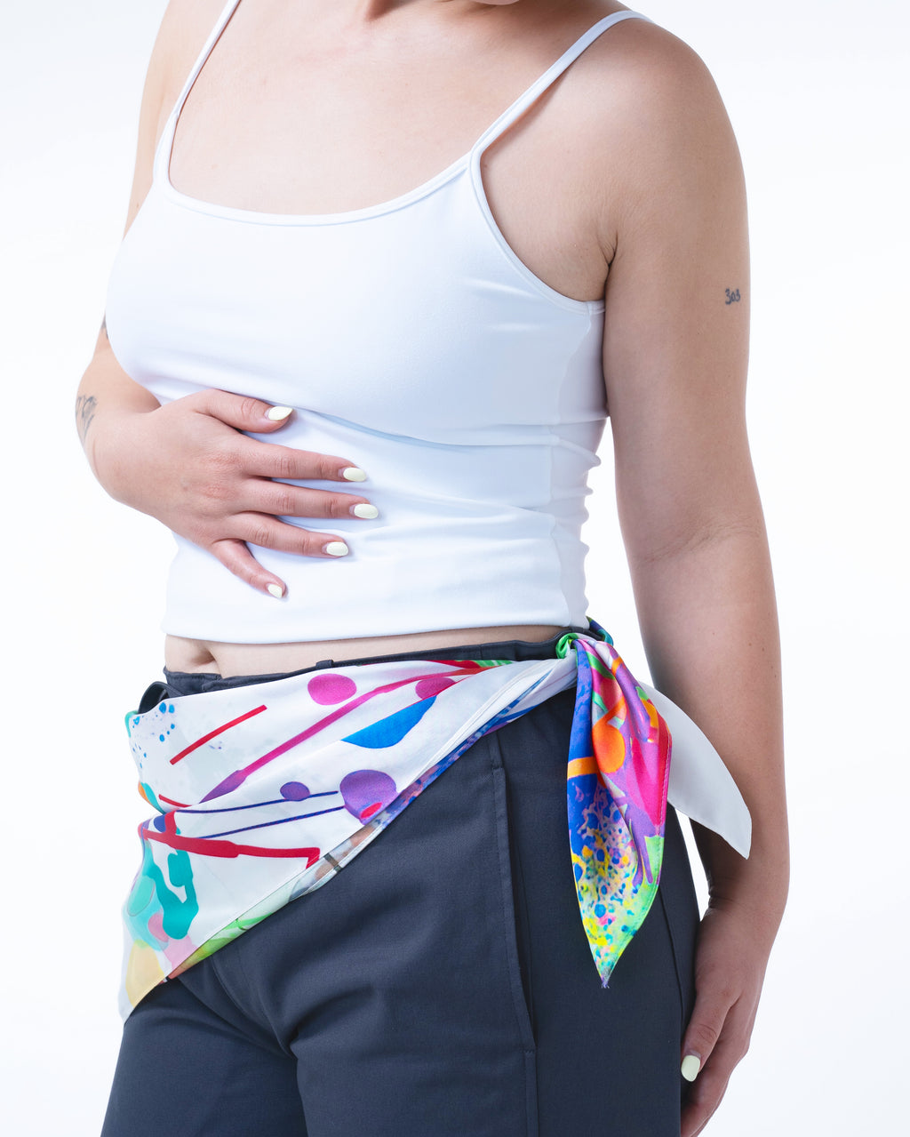 Visual Symphony Silk Scarf 90
