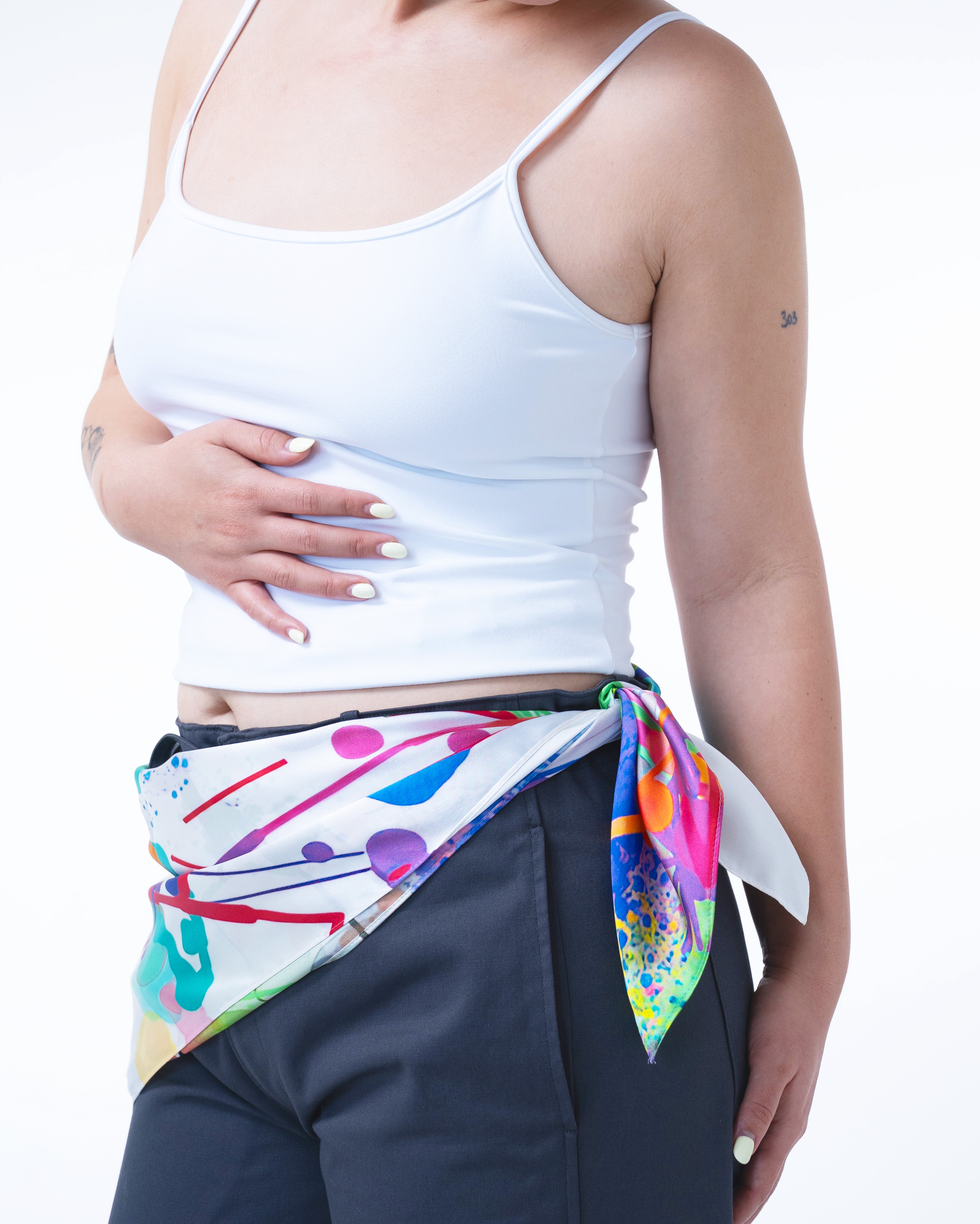 Visual Symphony Silk Scarf 90