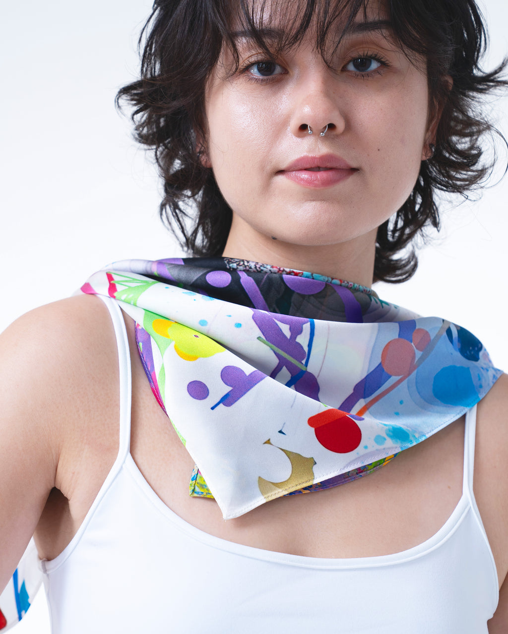 Visual Symphony Silk Scarf 65