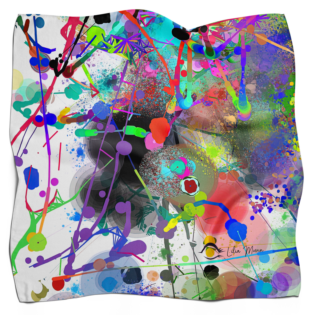 Visual Symphony Silk Scarf 90