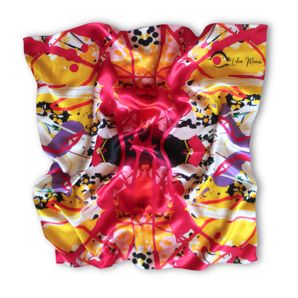 luxury silk scarf | geometric play 3 | WHOLESALE